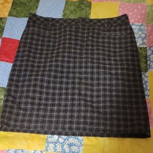 Eddie Bauer Checkered Mini Skirt - Black and Gray